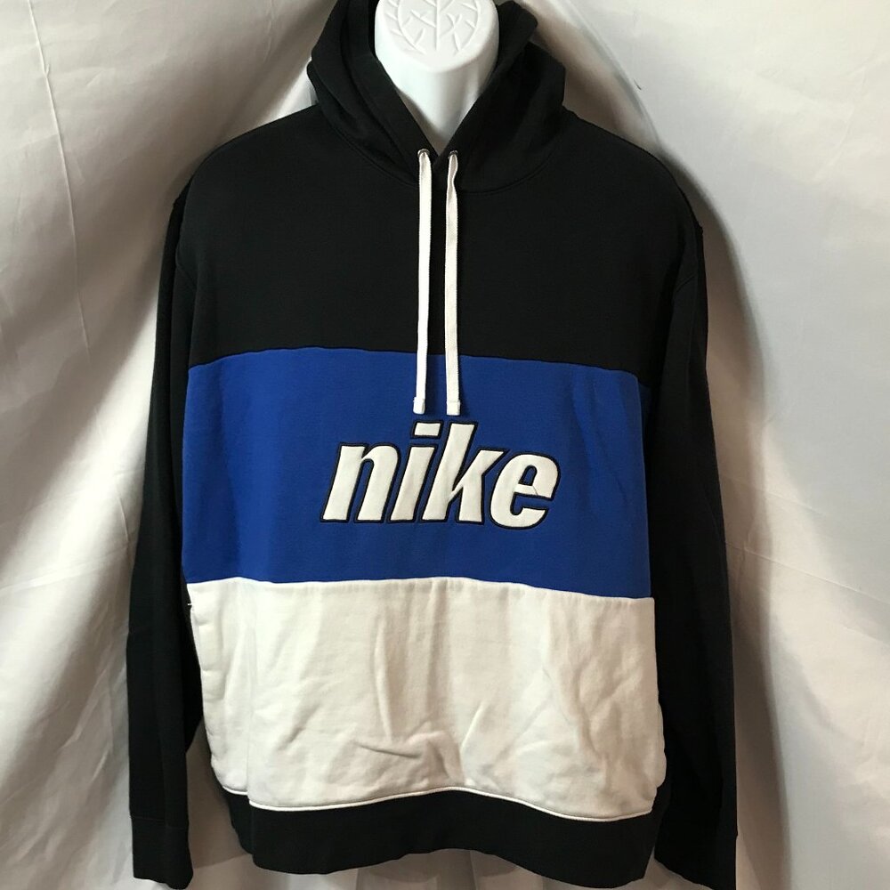 Nike Vintage Three Tone Activewear Athletic Sport Cut Pullover Hoodie